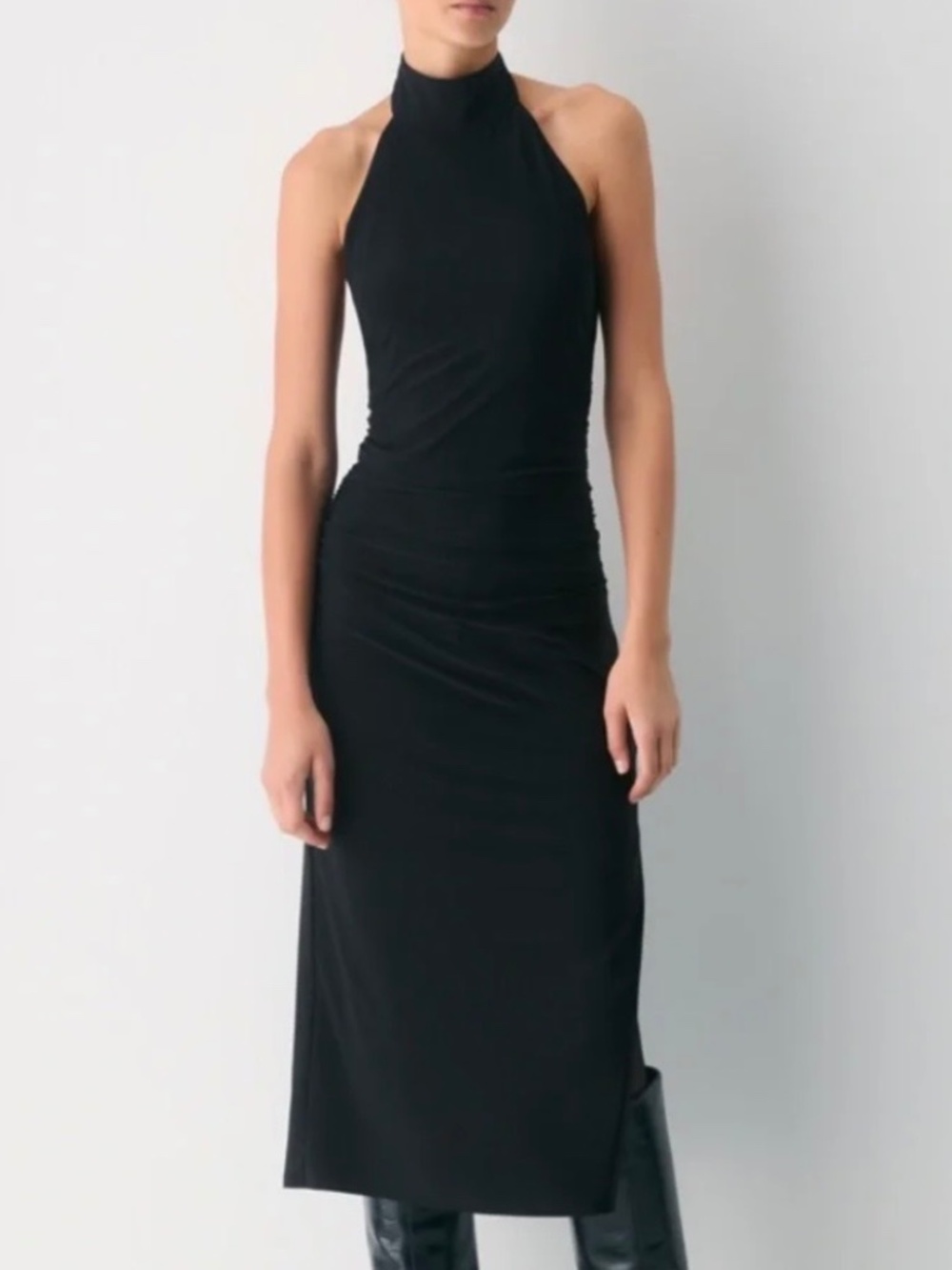 Aritzia Wilfred High Neck Halter Dress